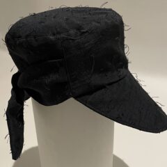 ひげ紬の着物と銘仙の着物で作る帽子